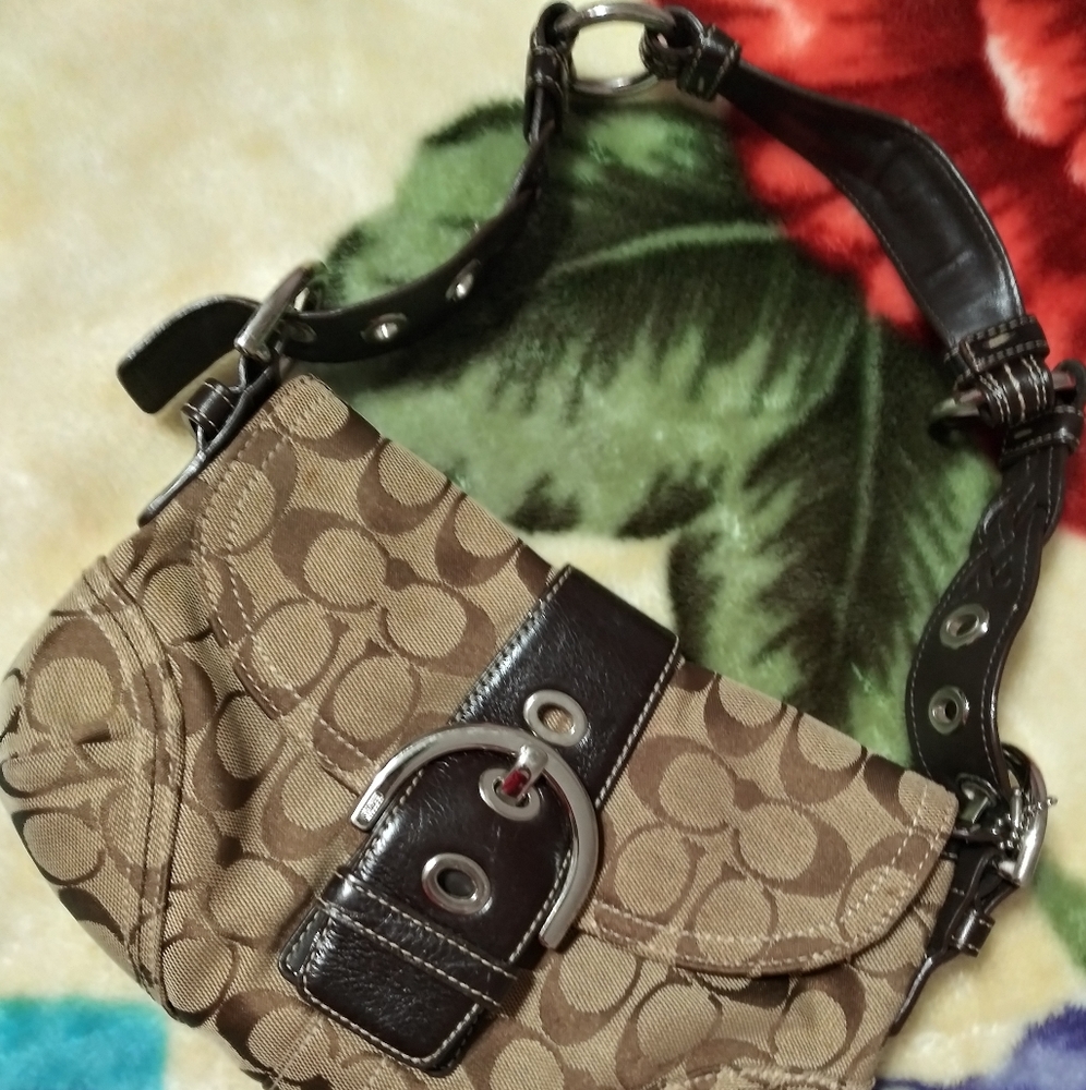 Light brown coach purse